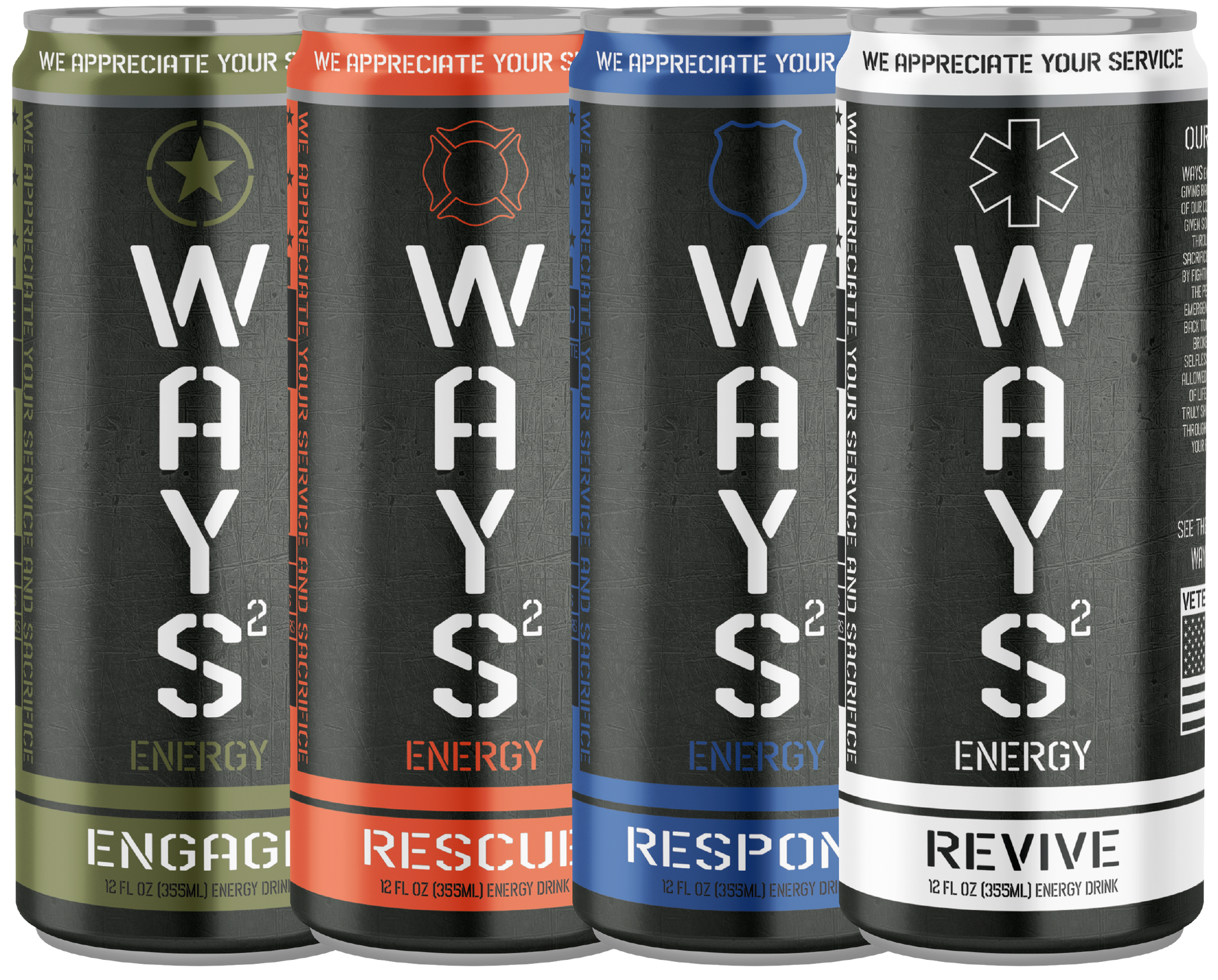 Energy Drink Pack | 4 Flavor Energy Drinks | WAYS Energy